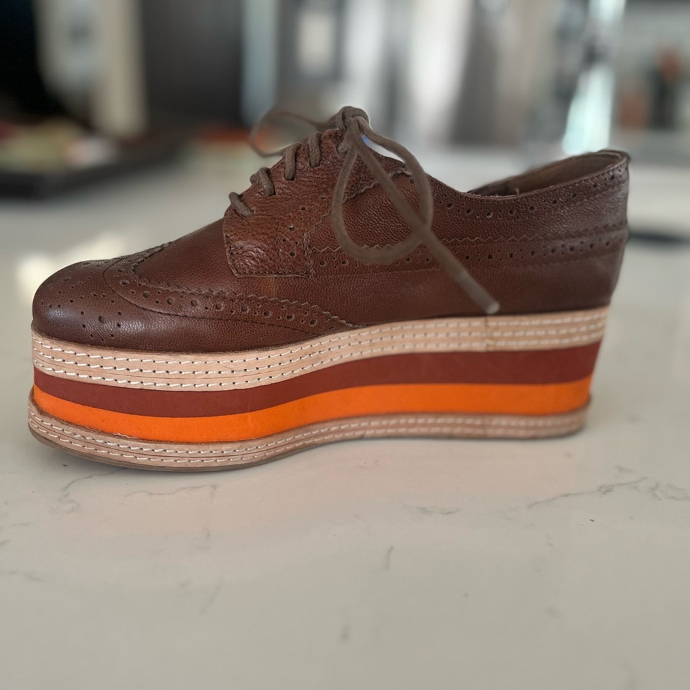 Jeffrey Campbell Brown and Orange Flats